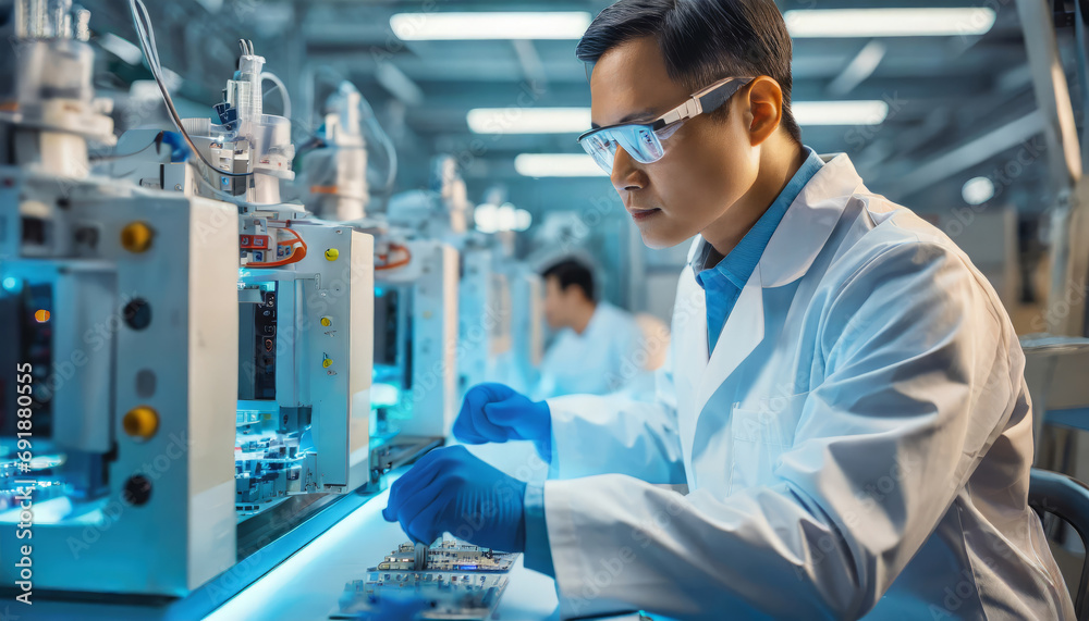 A male researcher. Laboratory research. A male researcher. Laboratory research.