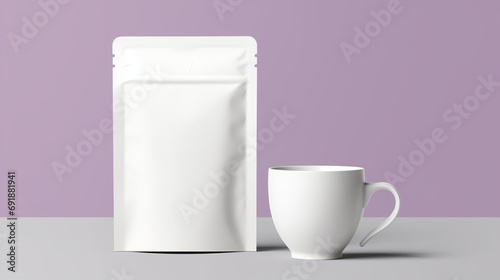 blank mockup of tea product, minimalistic,