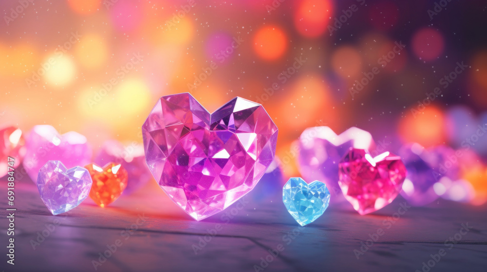 Crystal colorful hearts Crystal colorful hearts