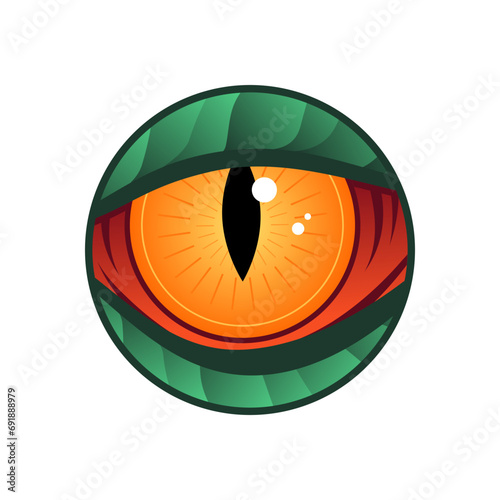 Circle eye of dragon icon vector design