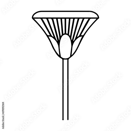 Egyptian floral moti. Flower lotus icon.