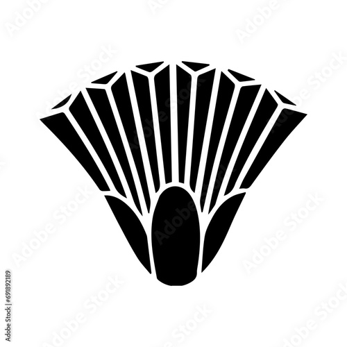 Egyptian floral moti. Flower lotus icon.