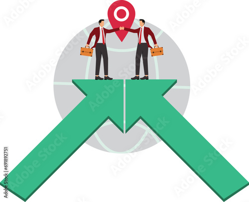 Cooperation Businessman, Cooperation partnership, work together for success, team collaboration, agreement or negotiation, collaborate concept