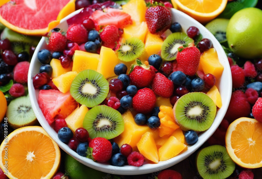 fruit salad in a bowl