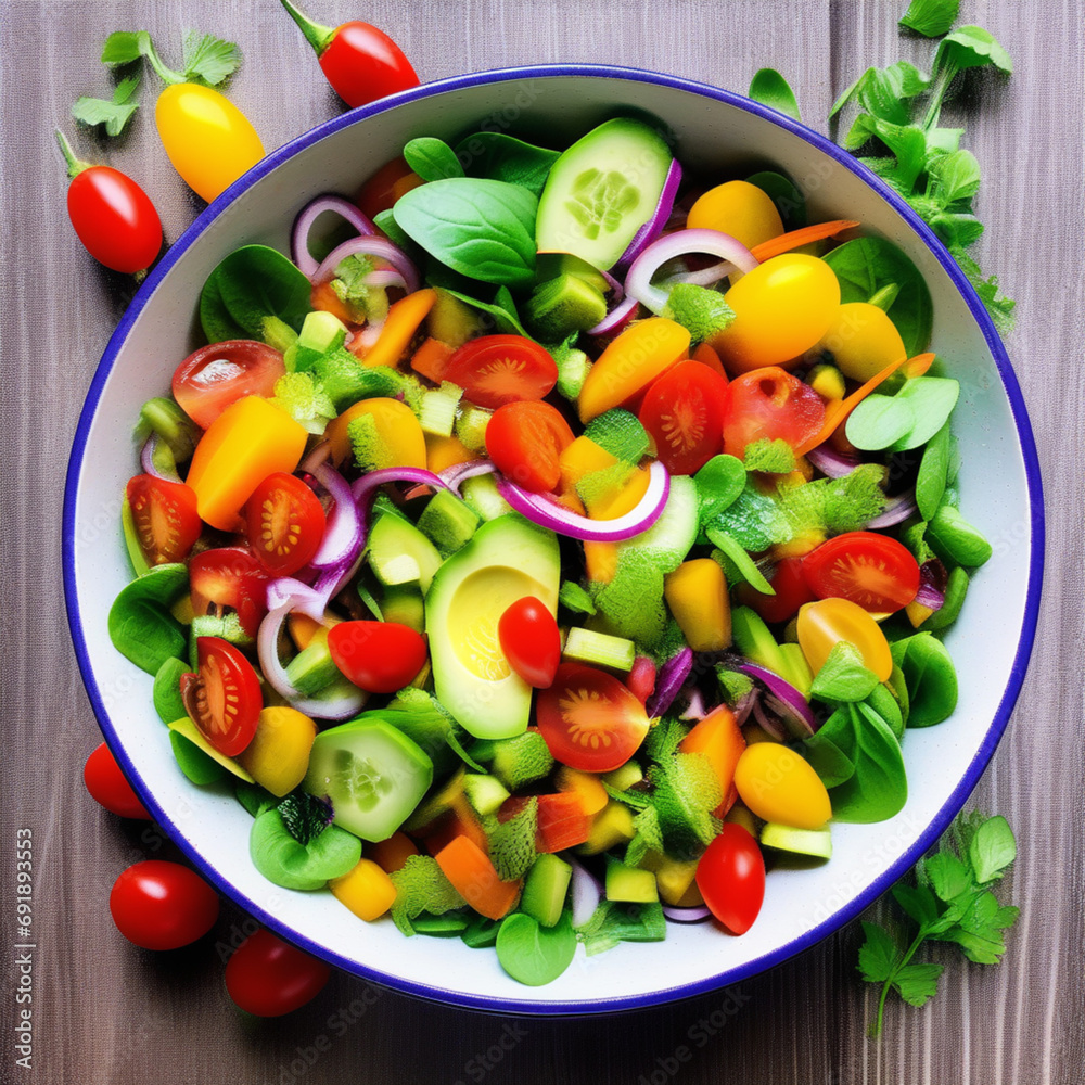 salad with vegetables salad with vegetables