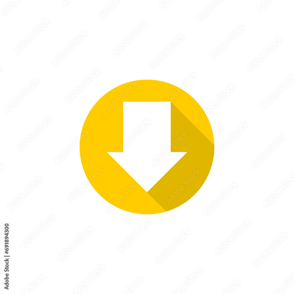 Down arrow Image icon isolated on transparent background Down arrow Image icon isolated on transparent background