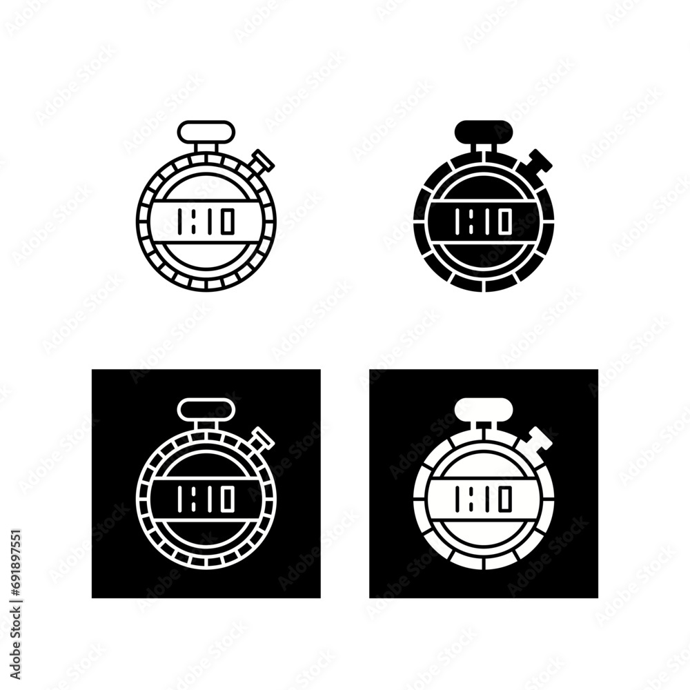 Stopwatch Vector Icon Stopwatch Vector Icon