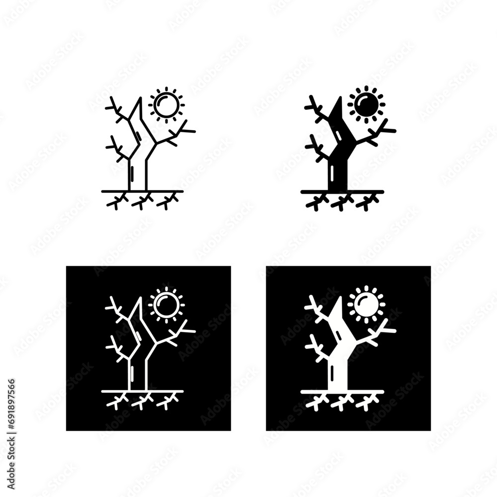 Fototapeta premium Drought Vector Icon