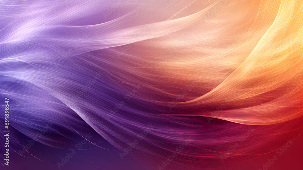 Vibrant Purple and Orange Abstract Flow