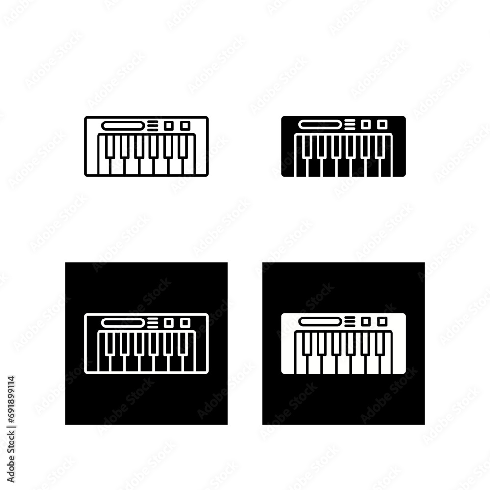 Obraz premium Piano Vector Icon