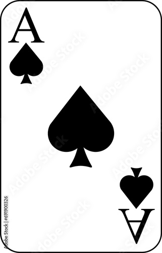 carta da gioco nera, asso di picche