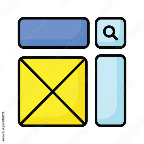 Take a look at this beautifully designed website wireframes, wireframing, layout, template icon