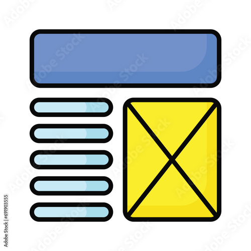 Take a look at this beautifully designed website wireframes, wireframing, layout, template icon