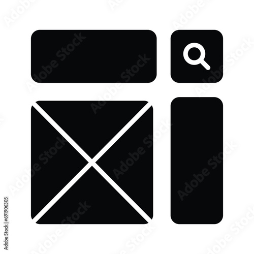 Take a look at this beautifully designed website wireframes, wireframing, layout, template icon