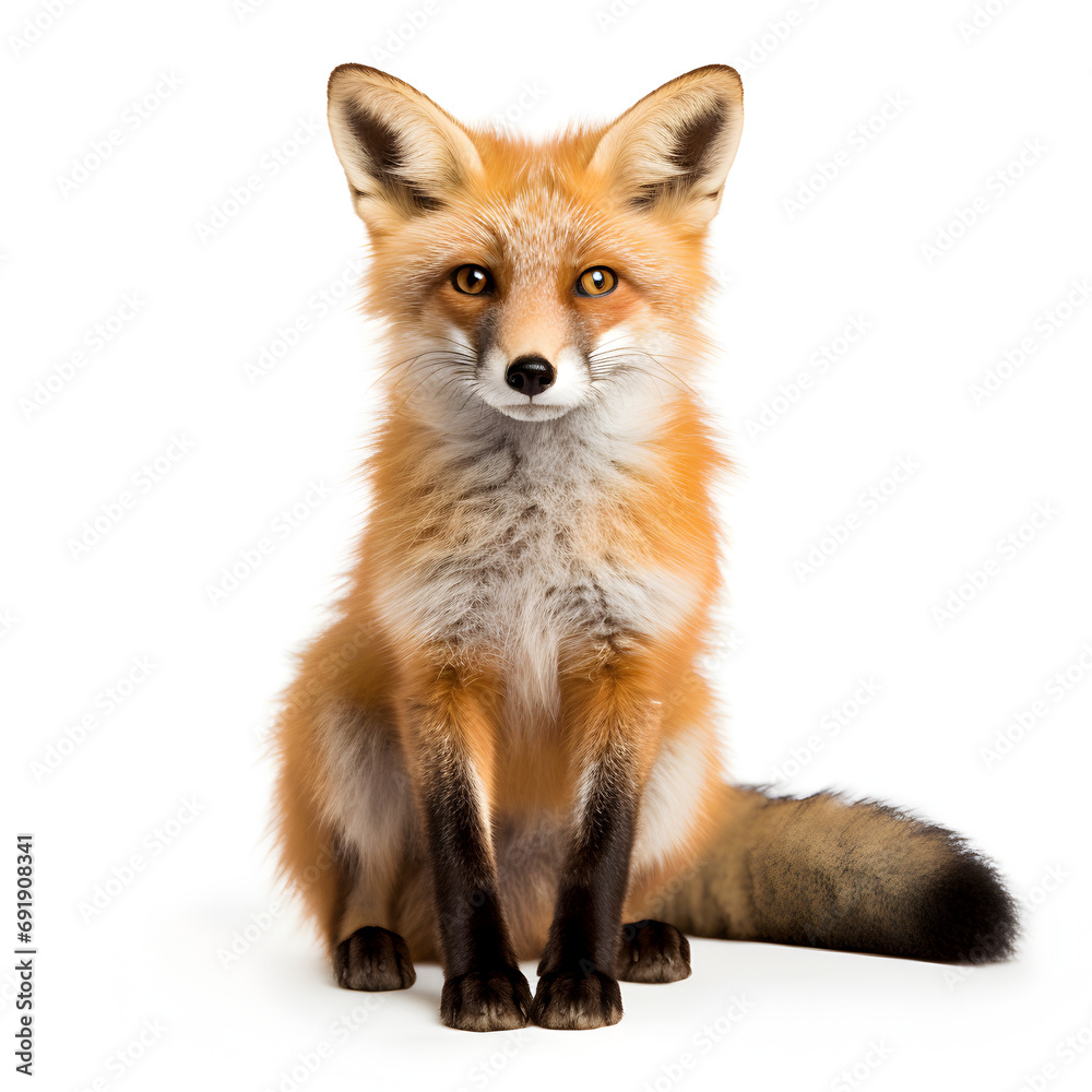 Fox isolated on a white background Fox isolated on a white background