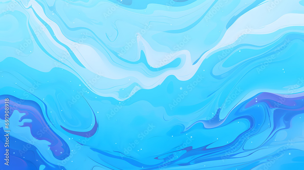 Abstract Marbled Blue Art Background