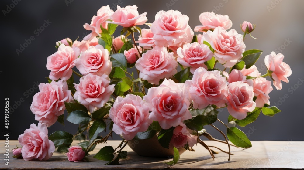 Beautiful Pink Roses Close Flowers Top, HD, Background Wallpaper, Desktop Wallpaper