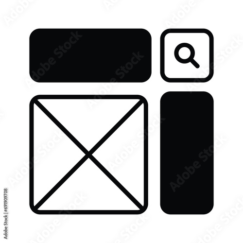 Take a look at this beautifully designed website wireframes, wireframing, layout, template icon