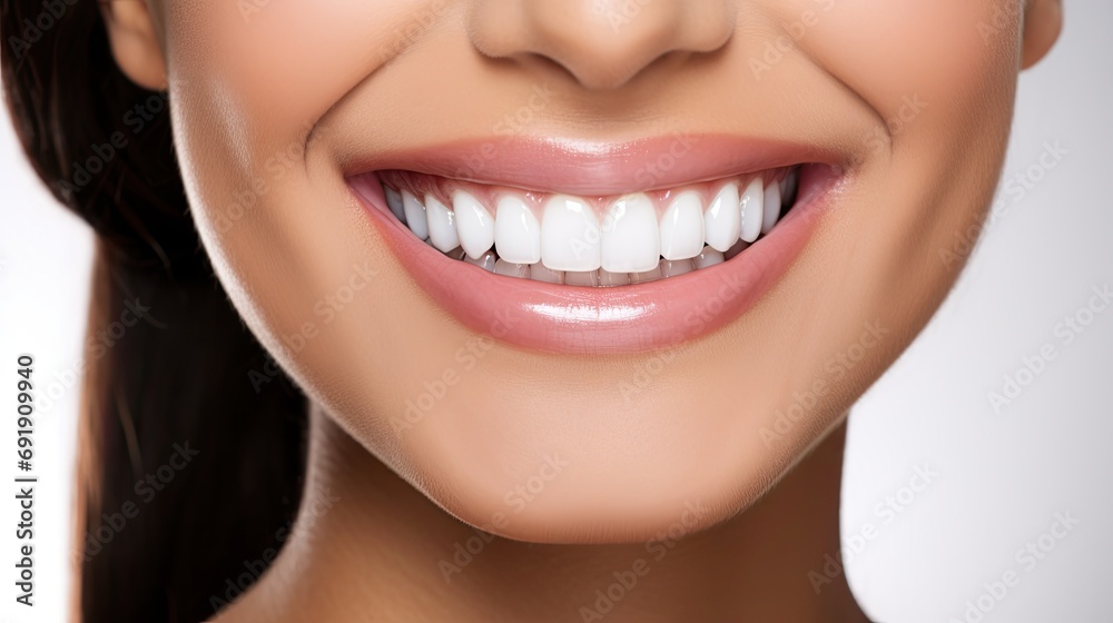 Closeup woman smiling with clean teeth. used for a dental ad. Closeup woman smiling with clean teeth. used for a dental ad.
