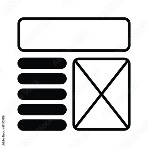 Take a look at this beautifully designed website wireframes, wireframing, layout, template icon