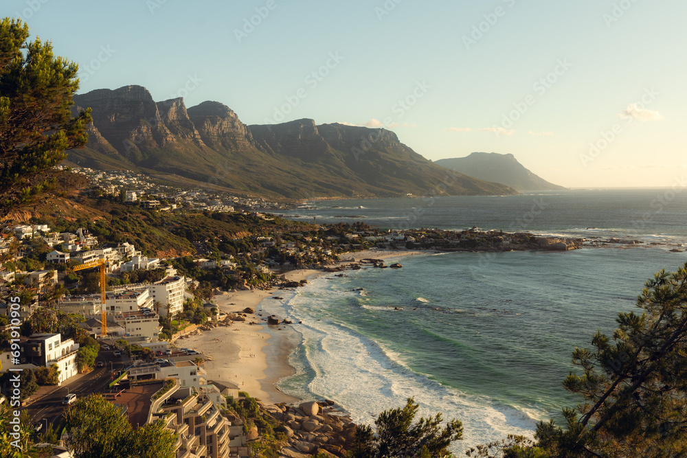 Obraz premium Playa de Camps Bay, Ciudad del Cabo