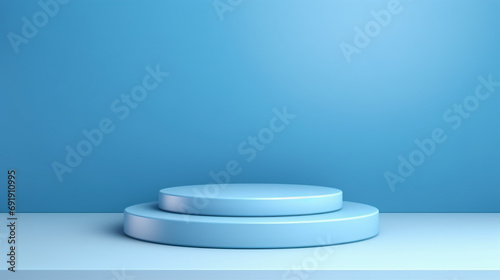 Blue luxury podium