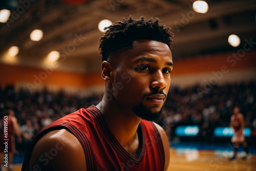 Basketball player at a match