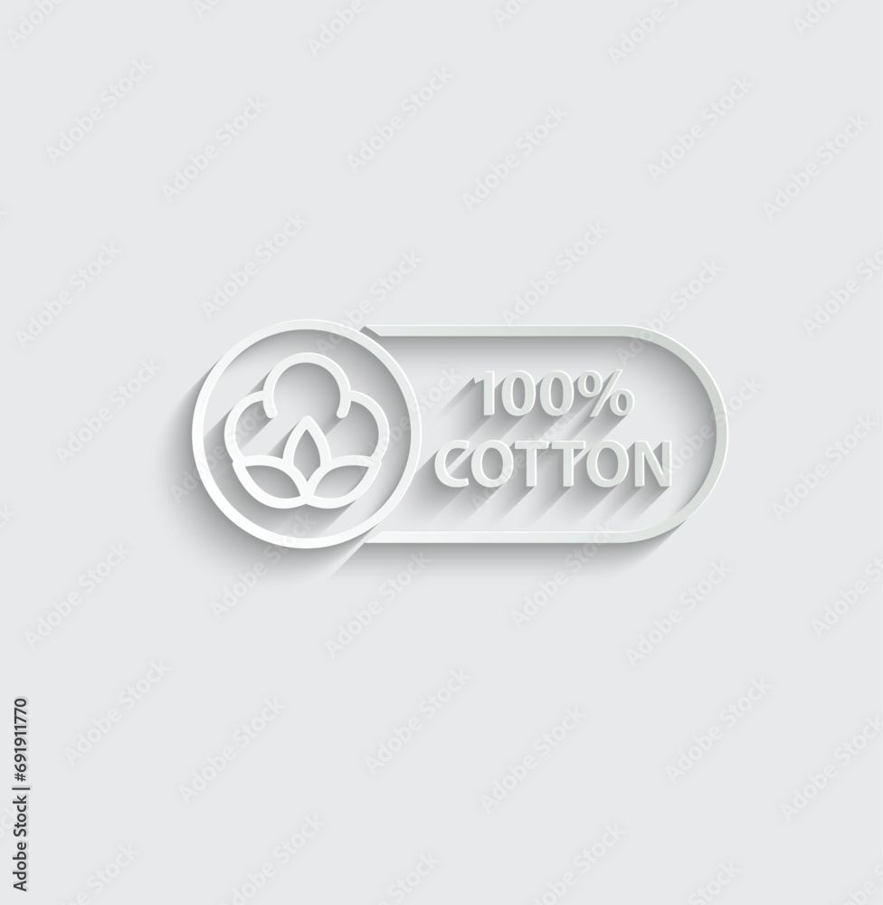 cotton icon vector 100% cotton fabric icon cotton icon vector 100% cotton fabric icon