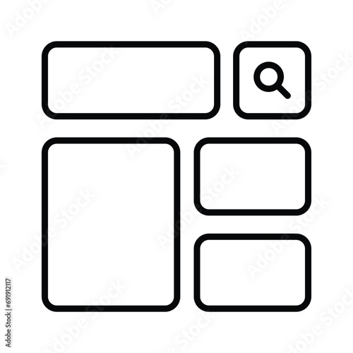 Take a look at this beautifully designed website wireframes, wireframing, layout, template icon
