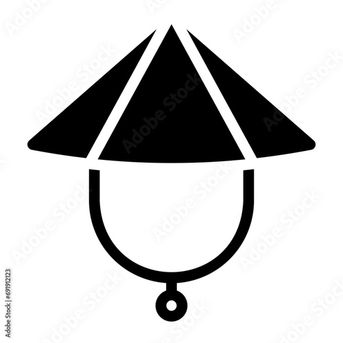 farmer hat glyph icon