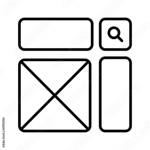 Take a look at this beautifully designed website wireframes, wireframing, layout, template icon