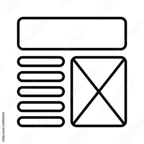 Take a look at this beautifully designed website wireframes, wireframing, layout, template icon