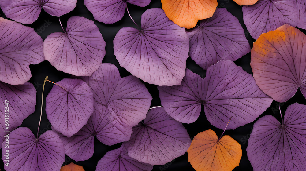 Vibrant Purple Leaves Pattern