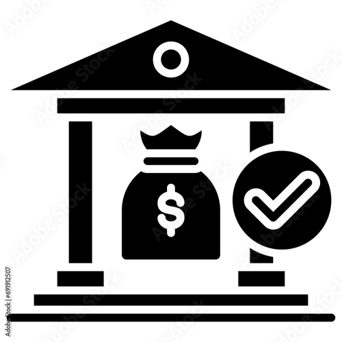 Treasury icon in solid style.