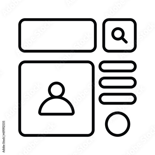Take a look at this beautifully designed website wireframes, wireframing, layout, template icon