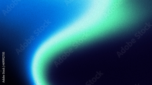 4K Grainy green blue colors background with noise. Dark green and blue colors gradient background.	