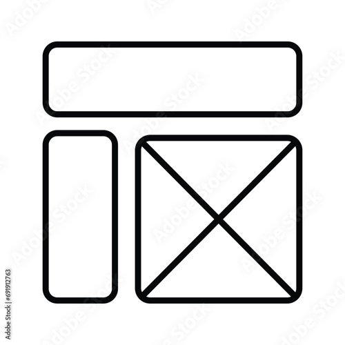Take a look at this beautifully designed website wireframes, wireframing, layout, template icon