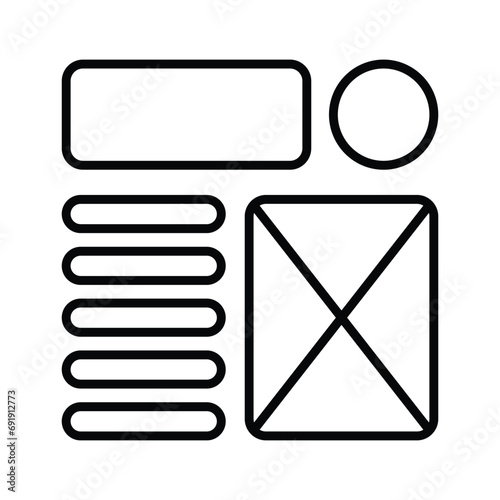 Take a look at this beautifully designed website wireframes, wireframing, layout, template icon