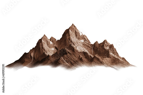moutain isolated on white photo