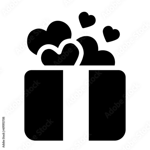 gift glyph icon