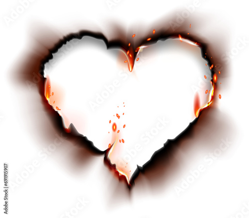 Canvastavla Heart Burn Edge