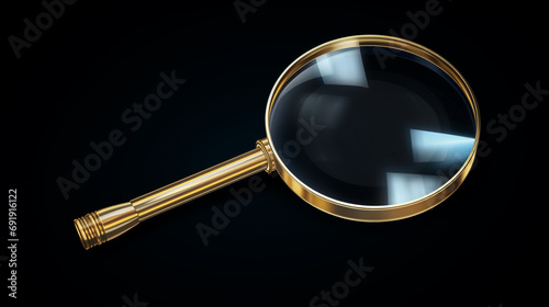 Transparent Inquiry: Magnifying Glass Isolated for Enhanced Visibility