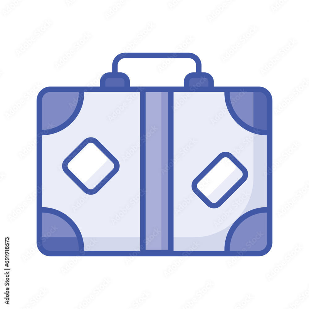 Carefully crafted icon design of luggage bag in trendy style, travel baggage vector customizable design Carefully crafted icon design of luggage bag in trendy style, travel baggage vector customizable design