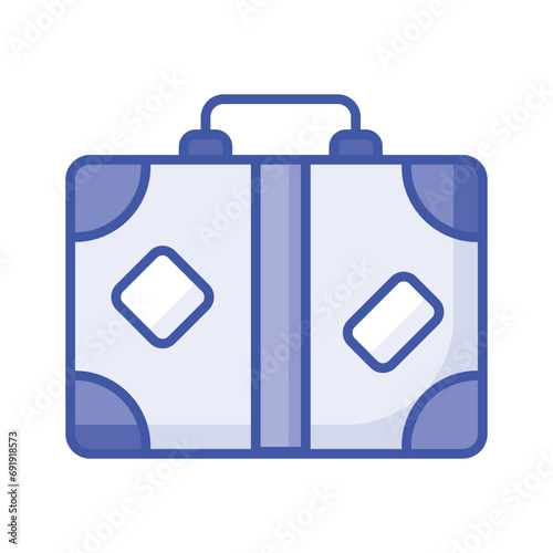Carefully crafted icon design of luggage bag in trendy style, travel baggage vector customizable design
