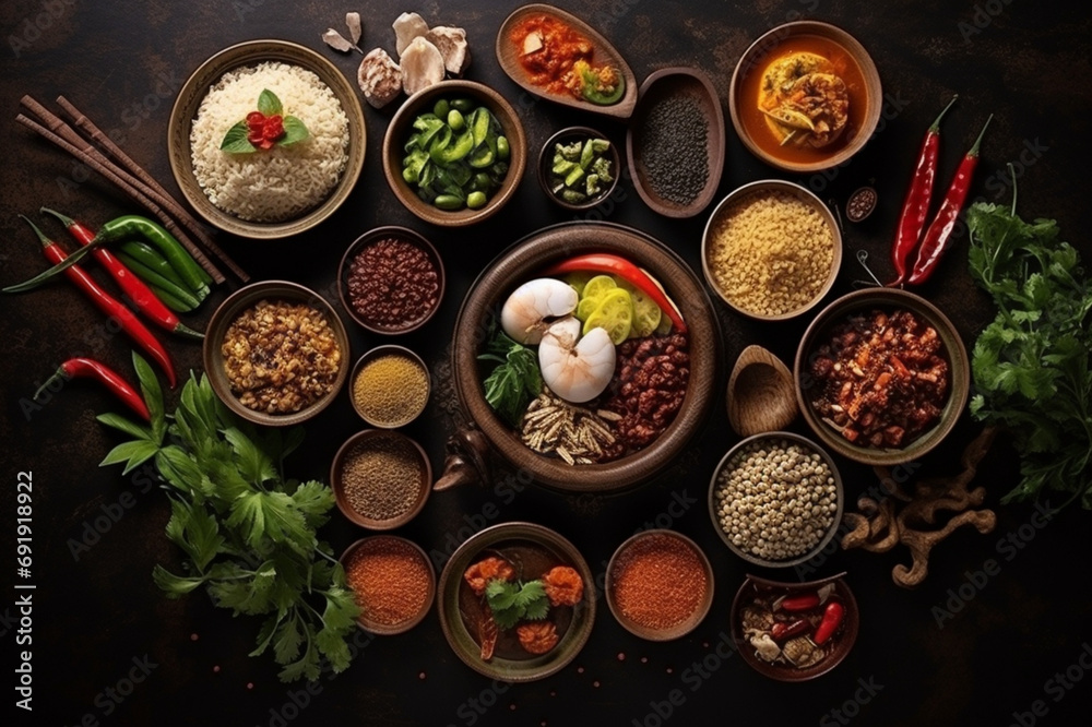 vegetables and spices