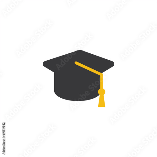 vector university student cap mortar board and diploma