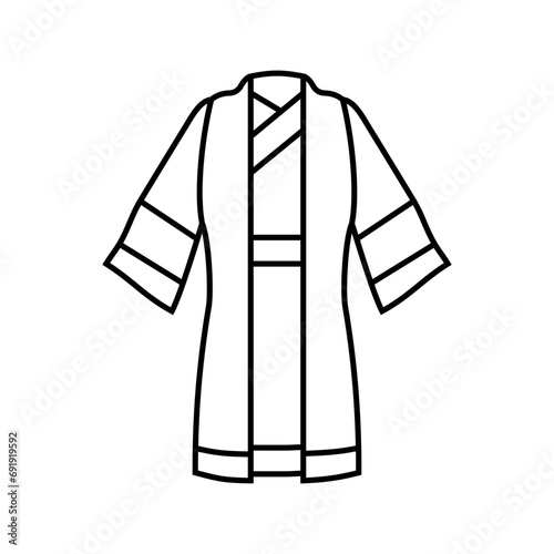 taoist robe taoism line icon vector. taoist robe taoism sign. isolated contour symbol black illustration