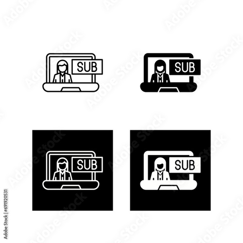 Subscriber Model Vector Icon