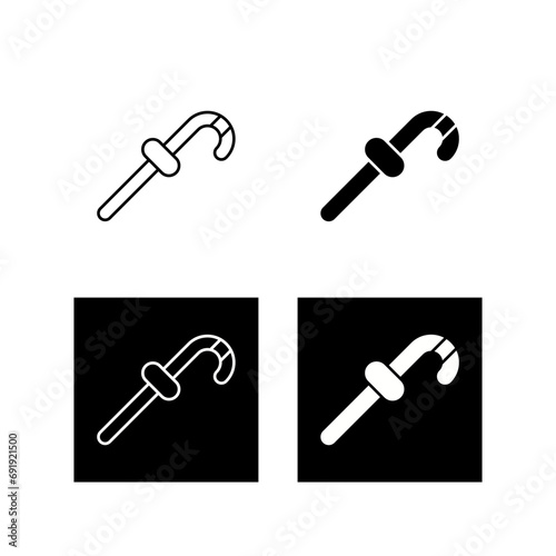 Walking Stick Vector Icon