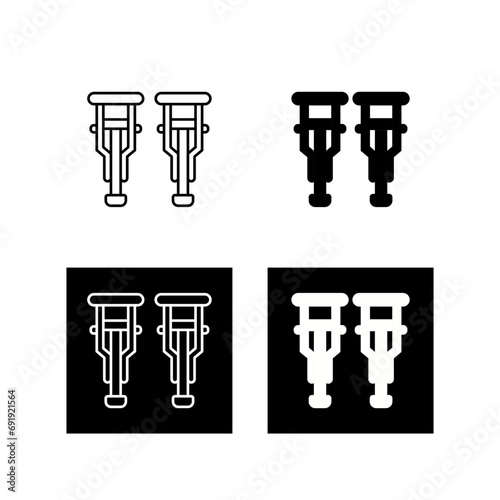 Crutches Vector Icon